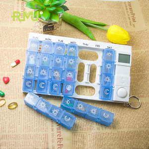 可拆分电子药盒提醒老人吃药神器定时闹钟一周七天分装便携食品级