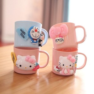 儿童遬口杯防摔牙杯女孩漱口杯卡通可爱男孩刷牙杯女童小创意小号