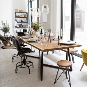 00小熊空间旗舰店天猫结实实木桌子定制 原木桌子厚实 大工作台办公