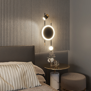 壁灯卧室床头灯北欧风现代简约创意大气家用走廊过道客厅背景墙灯