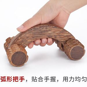 实木质按摩器手推腰部背部腹部全身穴位按摩滚轮月球车家用手把式