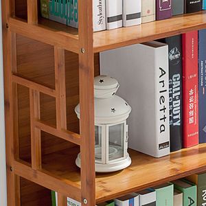 鑫凯之源楠竹书柜简约现代加宽书架落地简易书架客厅置物架储物柜