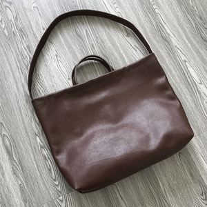 倪妮同款包头层牛皮休闲化缘包单肩女软皮个性托特超大斜挎大包包