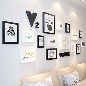 悬挂客厅北欧风格照片墙相框挂墙组合小清新墙上自粘贴房间无痕.
