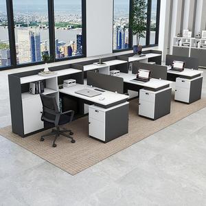办公桌椅组合简约现代财务桌职员工位办公室4人员工卡座3屏风隔断