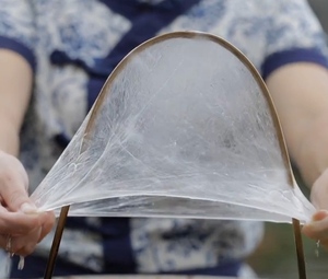 开茧竹弓丝撑蚕茧抽丝加工工艺品蚕宝宝做茧抽丝机做蚕丝被工具架