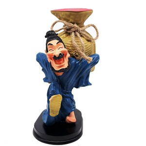 000人付款淘宝酒鬼背酒鬼摆件酒鬼老头背酒摆件陶瓷老人摆件办公室