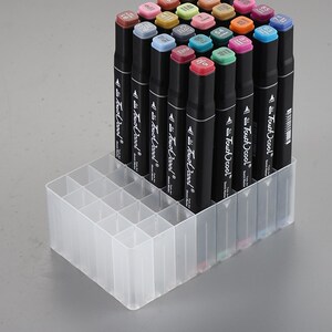 马克笔通用款塑料底座30色40色60色80色整理收纳袋专用笔座架包邮