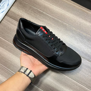 prada/普拉达男鞋夏季新款板鞋透气男士气垫运动鞋休闲跑步鞋真皮
