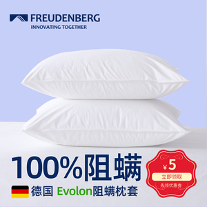 棉小茵德国Evolon依沃珑防螨虫枕头套透气婴儿床上用品枕套家用