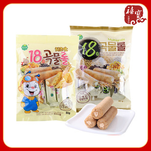 韩国韩美禾18种谷物棒80g保质期1年休闲零食 糙米卷饼干谷物棒