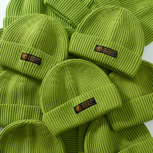 绿色帽子女针织帽ins潮秋冬季潮牌百搭保暖毛线帽男牛油果绿冷帽