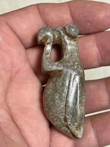 [小格]螳螂-167红山文化汉辽金明清玉器 河磨玉古玉老玉和田玉