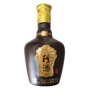 珍酒珍十五酱香型白酒53度100mL小瓶白酒小酒版裸瓶珍15