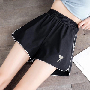 短裤女高腰宽松学生刺绣