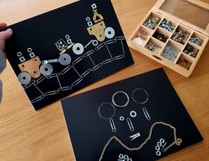 铁质开放性材料底结构玩具华德福蒙氏幼儿园 金属玩教具