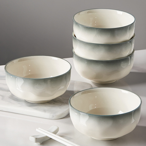 釉下彩陶瓷米饭碗家用2024新款吃饭碗碟套装小碗个人专用餐具盘子
