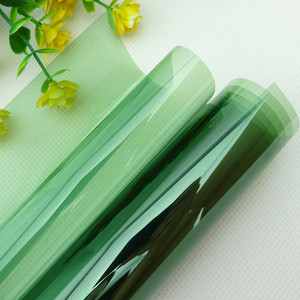 深浅绿色玻璃贴膜纸装饰双向透光透明遮光隔热门窗户阳台墨绿翠绿