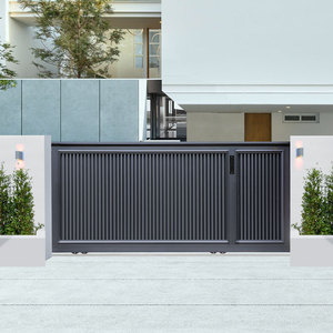 德国losdun高端智能现代别墅庭院大门花园门铝艺合金电动平移大门