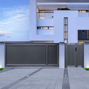 德国losdun高端智能别墅庭院大门铝艺花园院子围墙大门电动平移门