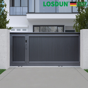 德国losdun高端智能别墅庭院大门铝艺合金户外花园电动平移门现代