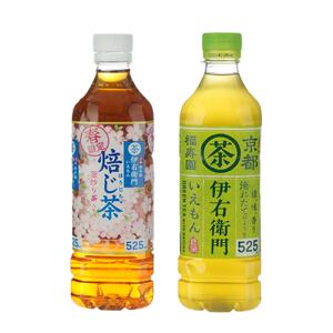日本三得利suntory伊右卫门福寿园烘焙绿茶0卡饮料5瓶