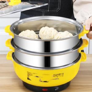 包子锅多层蒸锅插电篜茏家用蒸馒头不绣钢锅加厚电蒸锅烝多层蒸锅