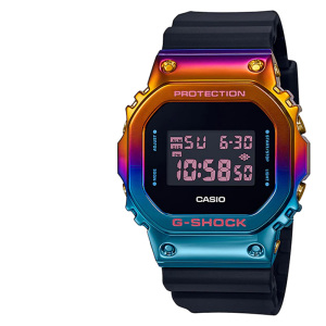 casio卡西欧手表男上海之夜限量梦幻彩虹防水运动手表gm-5600sn-1