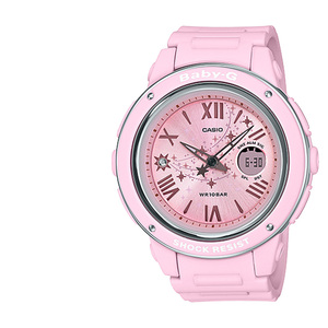 casio卡西欧baby-g樱花粉双显时尚休闲手表女bga-150st-4a/1a/7a