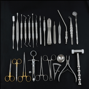 口腔种植工具器械套装外科手术器械包牙科26件套吸唾管输水管医疗