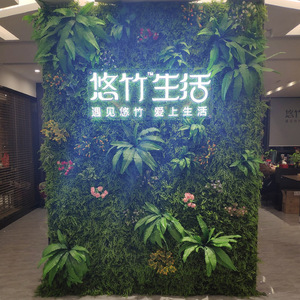 仿真植物墙假花假草店招门头绿植墙 人造草皮草坪 商场装饰背景墙
