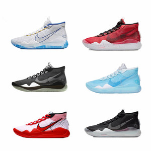 正品耐克顿级kd12代全明星勇士白蓝杜兰特12黑水泥黑白首发篮球鞋