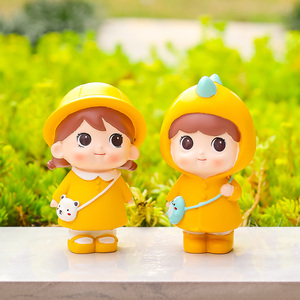 治愈系小物件情侣娃娃摆件创意家居装饰品客厅办公室桌面女生礼物