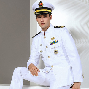海员演出服白色西服外套礼服常服西装套装男保安制服春秋工作服装