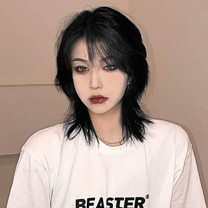 000人付款淘宝狼尾假发男短发奶奶灰网红日系男士鲻鱼头发型帅气动漫