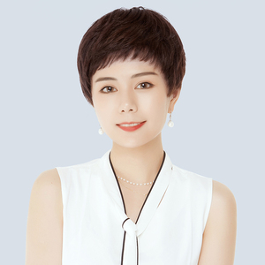 假发女短发真人发丝全头套中老年妈妈全真超短减龄时尚真发假头发