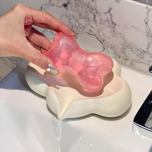 创意肥皂盒家用高档浴室卫生间沥水香皂置物架可爱不积水陶瓷皂碟