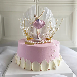 芭蕾舞蛋糕装饰跳舞少女女孩公主摆件纱裙小仙女网红生日派对装扮