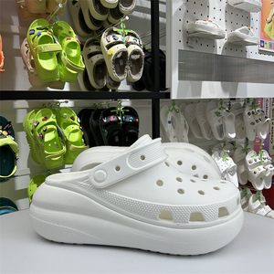 新款Crocs女鞋 卡洛驰泡芙洞洞鞋光轮厚底增高老爹夏季松糕沙滩鞋