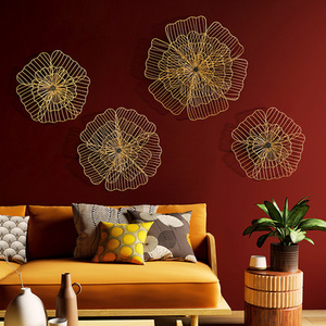 轻奢金属壁挂电视背影墙壁楼梯口装饰玄关墙面门口挂饰墙饰品挂件