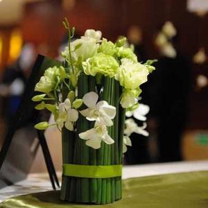 玻璃方杯台花小桌花茶几仿真花艺酒店样板房插花摆件玫瑰百合北京