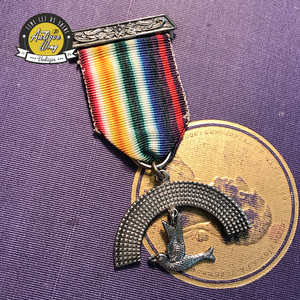 【古董王】美国共济会彩虹和平鸽徽章古董勋章 jul18