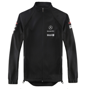 f1赛车服机车卡丁车amg车队外套定制软壳冲锋衣汽车标志工作衣服