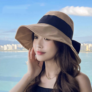 女士太阳帽2024新款帽子时尚气质百搭防嗮遮阳防紫外线渔夫帽夏季
