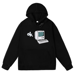 美式街头潮牌字母帽衫电台司令radiohead卫衣ok computer连帽外套