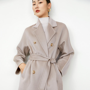 雅莹女装2020冬新款国内正品代购双面羊绒大衣中长款羊毛呢外套女