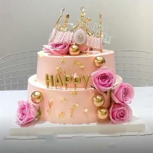 网红双层皇冠生日蛋糕苏州南昌武汉昆明长春全国同城配送女士老婆