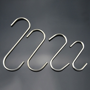 不锈钢304尖头s型挂钩吊晒腌肉腊肠火腿烤鸭勾子挂腊肉钩挂肉钩