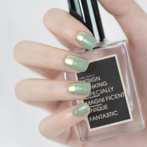 穿戴式美甲假指甲贴片成品短款可拆卸夏季清新草绿色软款孕妇可用