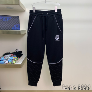 balenciaga/巴黎世家 新款夜光字母logo男士休闲裤修身卫裤束脚裤